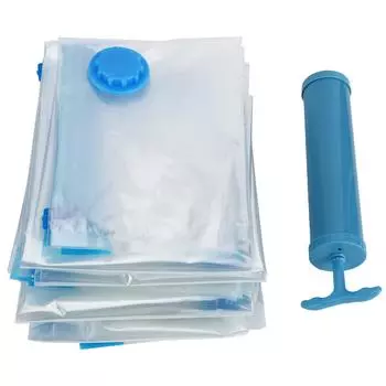 6 шт. вакуумный мешок для хранения одеяла прозрачный дорожный мешок для одежды вакуумный сжатый мешок(вакуум