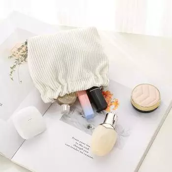 6 шт. вельветовых сумок для хранения, эластичный открывающийся карман для косметики, портативный легкий органайзер для макияжа для ежедневного использования в путешествиях 6pcs