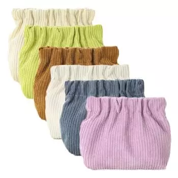 6 шт. вельветовых сумок для хранения, эластичный открывающийся карман для косметики, портативный легкий органайзер для макияжа для ежедневного использования в путешествиях 6pcs