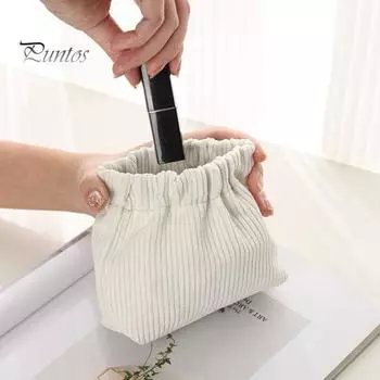 6 шт. вельветовых сумок для хранения, эластичный открывающийся карман для косметики, портативный легкий органайзер для макияжа для ежедневного использования в путешествиях 6pcs