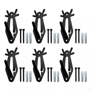 6 шт. вешалок-черепов в европейском стиле, универсальные, легко устанавливаемые настенные кронштейны для