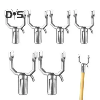 6 шт. вилка для одежды из алюминиевого сплава, прочная вилка для сушки одежды, металлический крючок для сушки одежды, сменная вилка для одежды розового золота