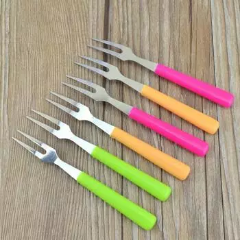 6 шт. вилок из нержавеющей стали для фруктов, симпатичные вилки для еды, салатов, тортов, десертов