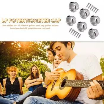 6 шт., винтажные тюнеры для гитарных струн, металлический корпус для LP EPI (Серебряный)