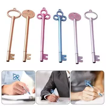 6 шт. винтажных гелевых чернильных ручек в форме ключа, новинка, ручки для письма для детей, студентов, игр, награды, наполнители для чулок, кончик иглы 0,38 мм