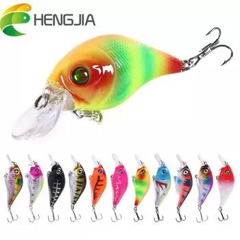 6 шт. воблер HENGJIA с погремушками 7,5 см 12 г качественная пластиковая рыболовная приманка для окуня, джеркбейт для щуки, 6 шт.