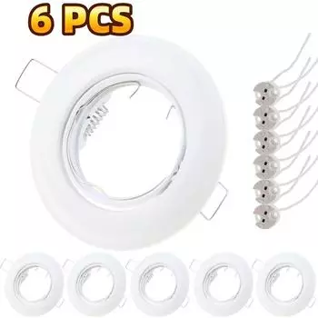 6 шт. встраиваемый светильник с цоколем MR16, точечный светильник, светодиодный потолочный светильник для гостиной, спальни, столовой