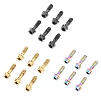 6 шт. вынос M5 X 16 мм из титанового сплава, водонепроницаемый, нержавеющий, болты для выноса руля, винт для Black
