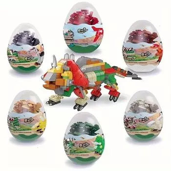 6 шт. Яйцо динозавра строительные блоки забавные пасхальные игрушки сувениры для вечеринок пасхальные строительные блоки детские рождественские подарки