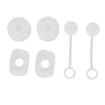 6 шт. заглушка для стакана соломинки герметичная многоразовая крышка для соломинки квадратная круглая заглушка для предотвращения проливания силиконовая утечка прозрачный