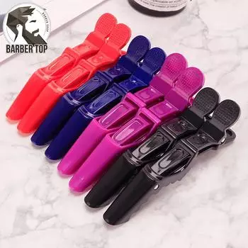 6 шт. заколки для волос из кожи аллигатора, парикмахерские зажимы, пластиковые когти для волос, профессиональные парикмахерские для салонов, шпильки для укладки волос, аксессуары для волос чёрный