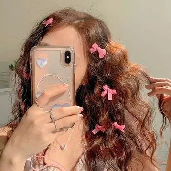 6 шт., заколки для волос с бантом, балетные заколки с милым бантом, заколки для волос, корейские девушки, мини-зажимы для волос, женские головные уборы, аксессуары для волос