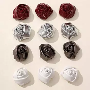 6 шт. заколки для волос своими руками серьги аксессуары для одежды 3D розы DIY детали 6pcs