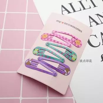 6 шт., заколки для волос, заколки с мультяшным рисунком, Нескользящие блестящие аксессуары для волос для маленьких девочек и малышей 1 set(6pcs)