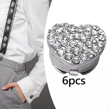 6 шт. запонок для женщин ювелирные изделия подарок модные запонки пуговицы свадебный костюм формальный серебряный