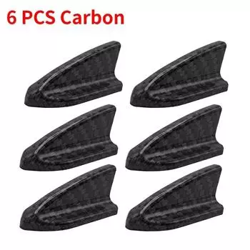 6 шт., защита от ультрафиолета и атмосферных воздействий, 6 шт., черный автомобиль EVO-Style PP, крыша, акульи плавники, спойлер, крыло, генератор вихрей