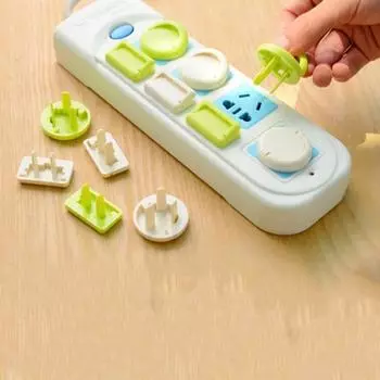 6 шт., защитные электрические розетки, защита для детей, охранник белый