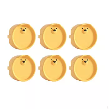 6 шт. Защитные крышки для розеток, детские, симпатичные, пылезащитные, электрические, безопасные, желтые жёлтый