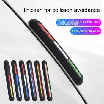 6 шт., защитные ограждения для краев двери автомобиля, невидимый дизайн, защищает двери, зеркала, ручки, дверные полоски для всех моделей автомобилей A
