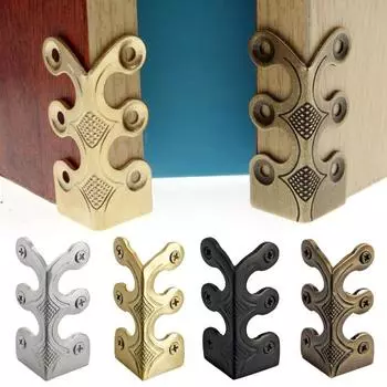 6 шт. Защитные уголки для плинтуса, универсальные, простая установка, декоративные защитные уголки, угол плинтуса чёрный