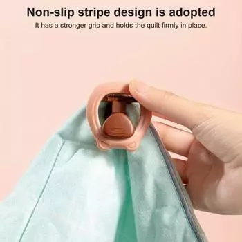 6 шт., зажим для одеяла, нескользящая текстура, противоскользящая многоцветная прочная простыня, пододеяльник, бытовой продукт светло-синий