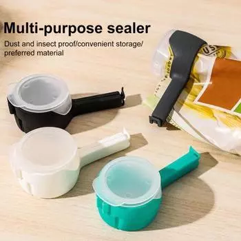 6 шт. зажим для пакета с носиком для заливки пищевых пакетов зажимы для запечатывания многоразовые пластиковые 6pcs серый