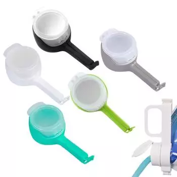 6 шт. зажим для пакета с носиком для заливки пищевых пакетов зажимы для запечатывания многоразовых пластиковых крышек запечатывающие устройства 6pcs зелёный