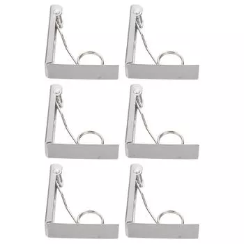 6 шт. зажим для скатерти, зажимы для кемпинга, аксессуары для пикника, портативные зажимы, удобная поставка 8X6CM серебряный