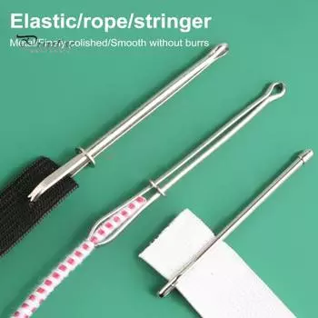 6 шт. зажим для веревки из нержавеющей стали, инструмент для заправки шнурка с пинцетом, зажим для заправки шнурка своими руками для толстовок, брюк, шорт, шнурков 6pcs