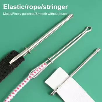 6 шт. зажим для веревки из нержавеющей стали, инструмент для заправки шнурка с пинцетом, зажим для веревки своими руками для толстовок, шорт, замены шнурка 6pcs