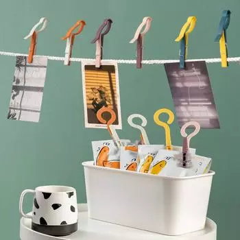 6 шт. зажим для закусок, носков, одежды, ветрозащитный зажим для пищевых пакетов, пластиковых пакетов, зажим для запечатывания A