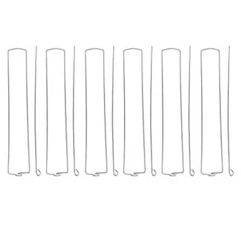 6 шт. зажимных направляющих для крыльев для гриля куриных крылышек из нержавеющей стали, плоская вилка для куриных крылышек, шампур для барбекю