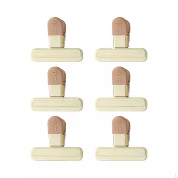 6 шт., зажимы для пакетов для чипсов, многоразовые зажимы для хранения свежих продуктов для сумок, офиса 15.2cm