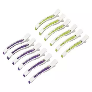 6 шт. зажимы для укладки волос ABS профессиональные предотвращающие скольжение шпильки для стрижки волос для салона макияжа White + Green