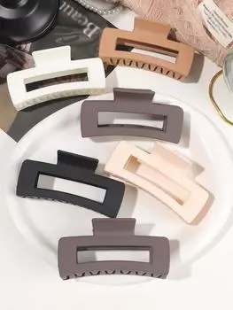 6 шт. Зажимы для волос нейтральных цветов, большие 4,1 дюйма, для женщин с тонкими и густыми волосами, большие матовые заколки-бананы, зажимы с сильным захватом