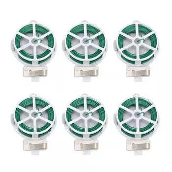 6 шт. зеленая проволока для подвязки садовая скручивающаяся проволока для подвязки вьющейся лозы для цветов своими руками фиксированная поддержка растений