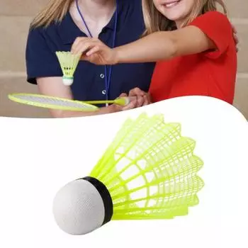 6 шт. желтый волан для спортивных тренировок, мяч для бадминтона, профессиональный прочный набор жёлтый