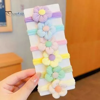 6 шт. женская резинка для волос с бантом, декоративная яркая цветная резинка для волос, толстые тонкие волосы, эластичное кольцо для волос, аксессуар для волос A