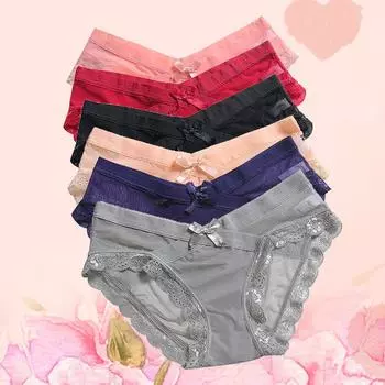 6 шт. Женские кружевные трусики стринги нижнее белье бесшовные трусы нижнее белье L