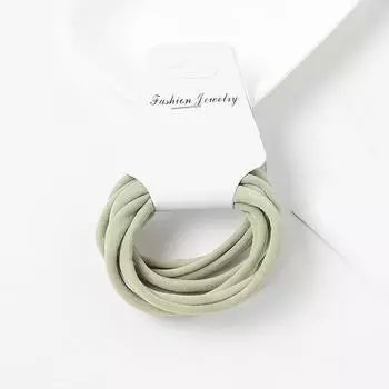 6 шт. Женские однотонные резинки для волос Базовые резинки для волос Девочка Эластичная повязка на голову Кольцо для волос Простые аксессуары-скранчи Держатель для хвостика