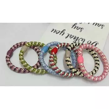 6 шт. Женские разноцветные плетеные резинки для волос, эластичные резинки для волос для девочек, резинки для волос, аксессуары