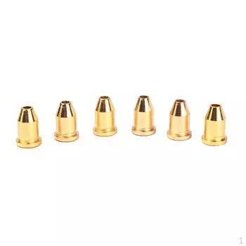 6 шт. Золотые гитарные монтажные наконечники стальные втулки для электрических аксессуаров