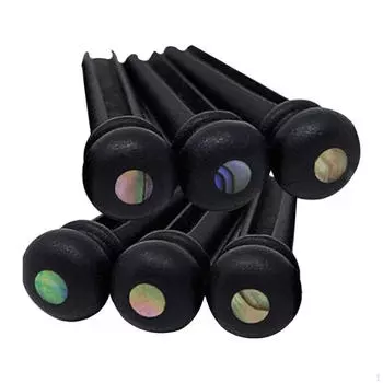 6 штифтов для гитарного моста, запасные части, колышки, профессиональный конец струны из черного дерева для