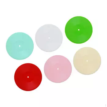 6 штук 1/6 кукольный домик миниатюрные пластинки модель рекордеры проигрыватель декорации принадлежности мини винил Black