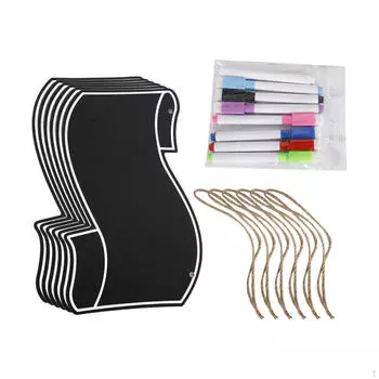 6 штук доски для ответов с сухим стиранием с веревками, многофункциональный портативный обучающий инструмент White 23.8x13cm