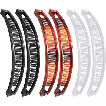 6 штук расчесок для волос, заколка-банан, расческа-гребень, заколка-банан для хвостика «рыбий хвост», заколки для волос для женщин, аксессуар для волос