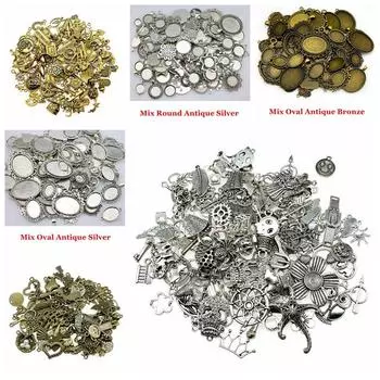 6 шт. микс случайный кабошон основа установка основа установка ювелирное дело K1208-8-35mm