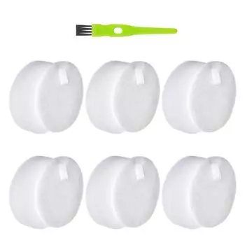 6 штук Высокоэффективный губчатый фильтр Сменный фильтр Эффективный фильтр для очистки пыли Подходит для пылесоса для влажной и сухой уборки