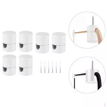 6 штук в упаковке потолочных крючков Swag, крючки для кабелей для подвесных светильников, простая в использовании люстра своими руками белый