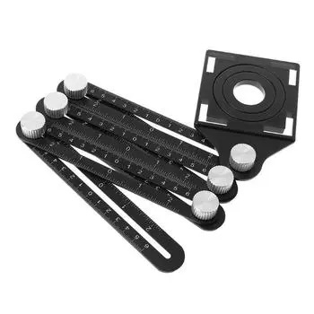 6 складных линеек для позиционирования отверстий в плитке, многошаблонные угловые линейки с направляющей для сверла для перфоратора 1set